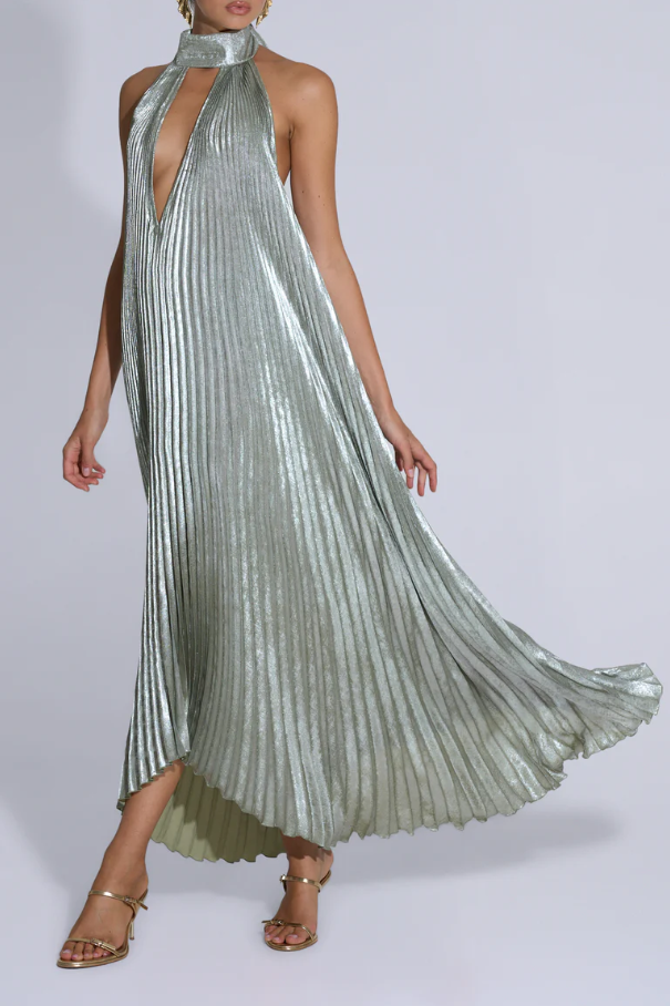 Lidee Opera Gown Sage Shimmer Size 8