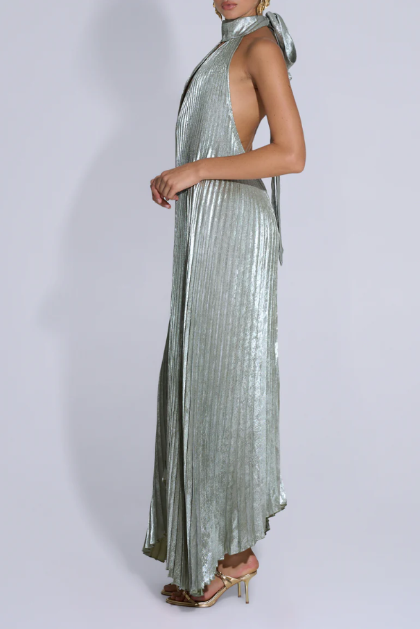 Lidee Opera Gown Sage Shimmer Size 8