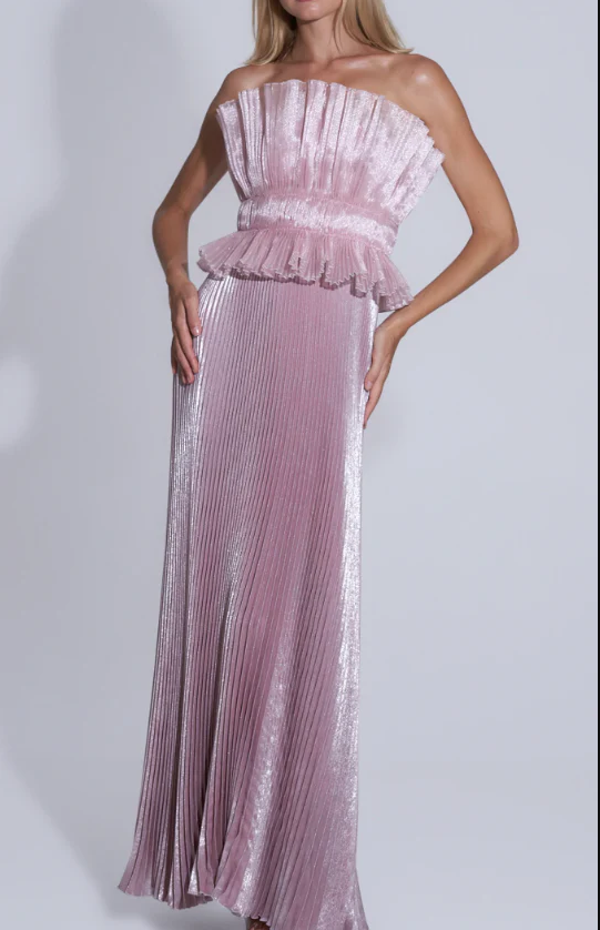 L'idee Masquerade Gown Dusty Shimmer Pink Size 8