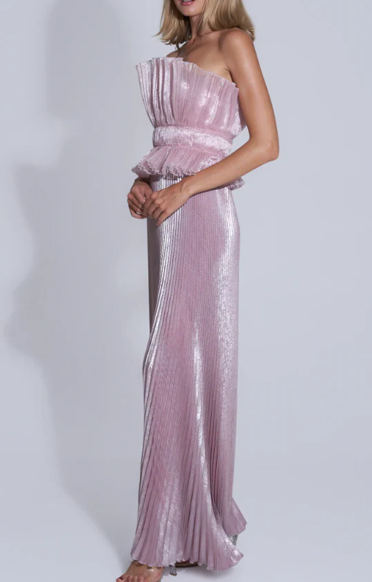 L'idee Masquerade Gown Dusty Shimmer Pink Size 8