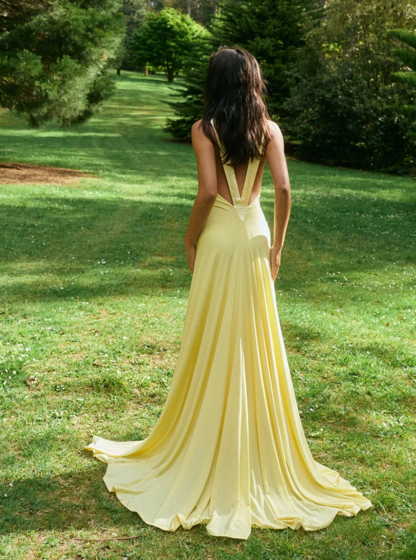 Ance Gria Rosa Gown Yellow Lemon Size 8 (Copy)