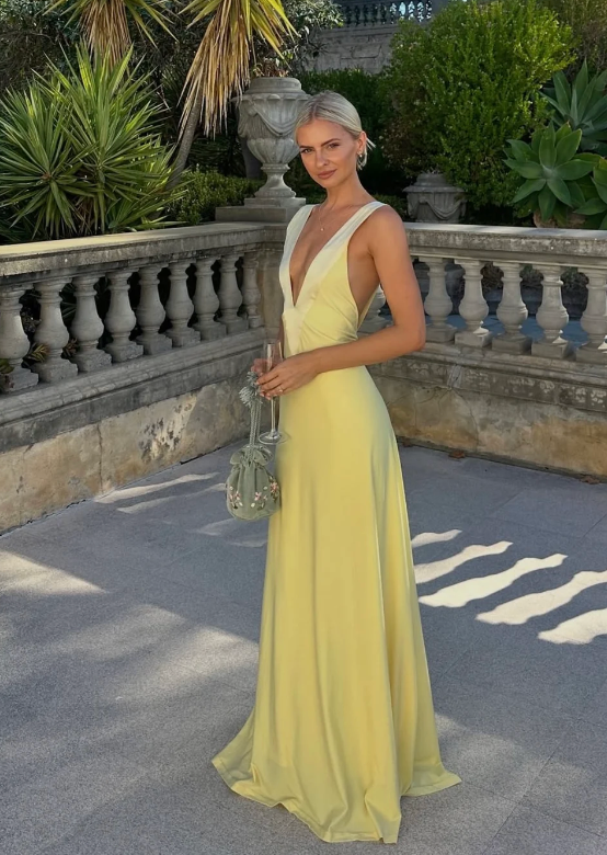 Ance Gria Rosa Gown Yellow Lemon Size 8 (Copy)