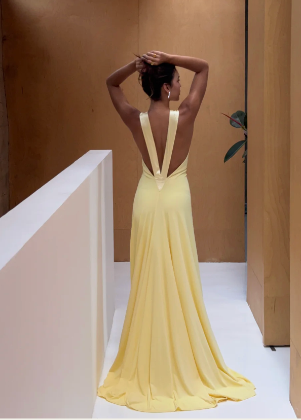 Ance Gria Rosa Gown Yellow Lemon Size 8 (Copy)