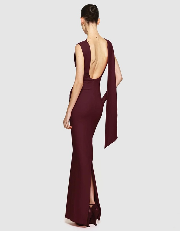 Effie Kats Audrey Gown - Wine Size 6