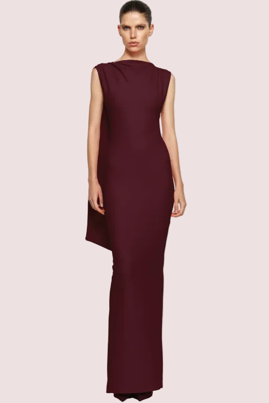 Effie Kats Audrey Gown - Wine Size 6