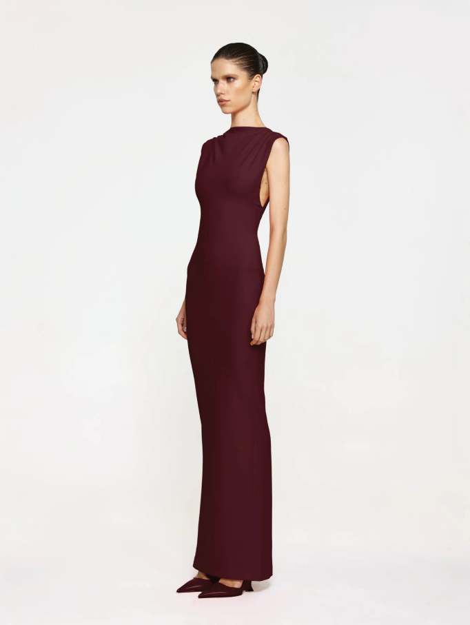 Effie Kats Audrey Gown - Wine Size 6