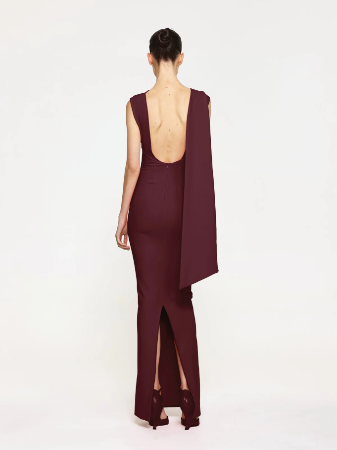 Effie Kats Audrey Gown - Wine Size 6
