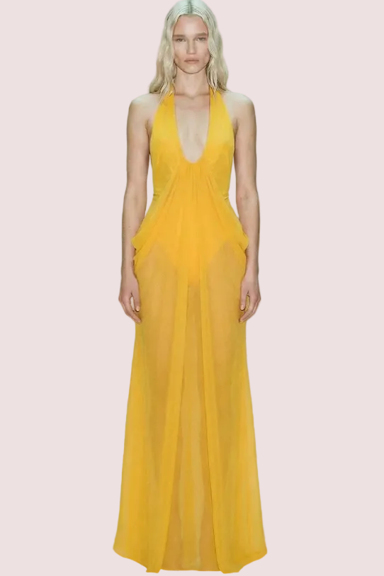 Atoir Mina Maxi Dress Yellow Size 8