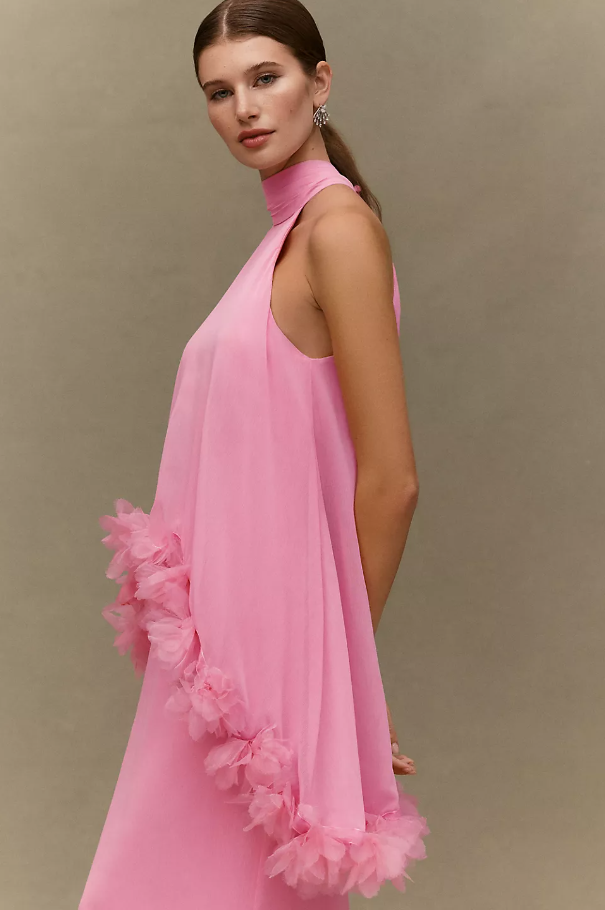 Elliatt Poppy Cape Gown Pink Size 8,10