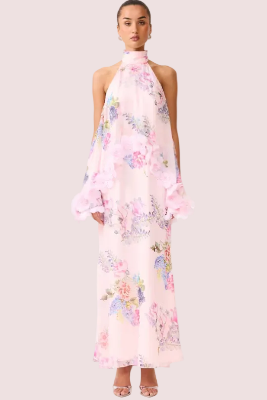 Elliatt Millie Tiered Gown Pink Size 10