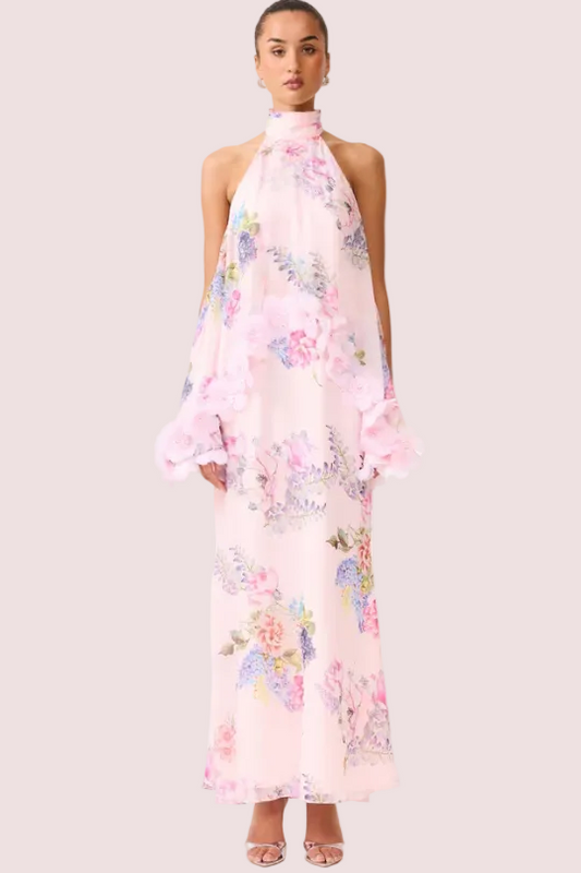 Elliatt Millie Tiered Gown Pink Size 10