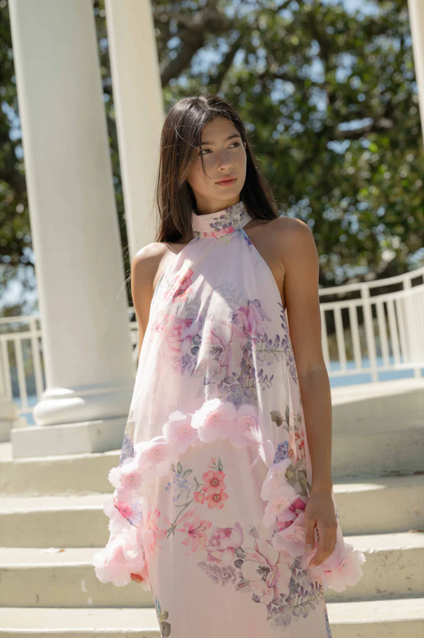Elliatt Millie Tiered Gown Pink Size 10
