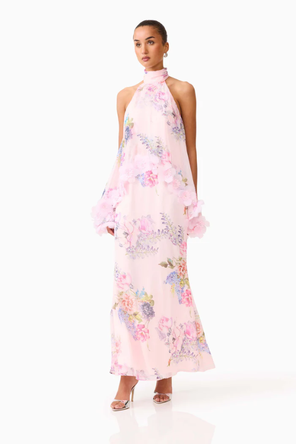 Elliatt Millie Tiered Gown Pink Size 10