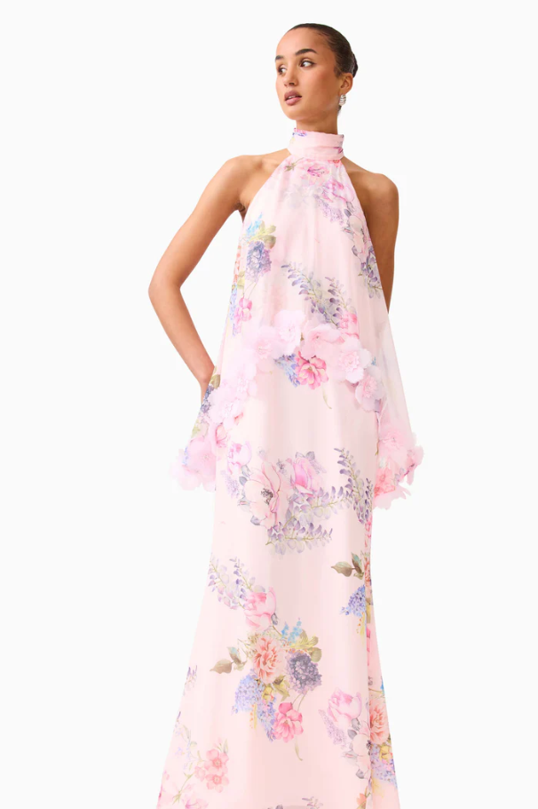 Elliatt Millie Tiered Gown Pink Size 10
