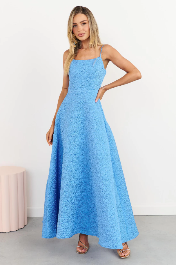Elliatt Briallen Jacquard Gown Blue Size 10