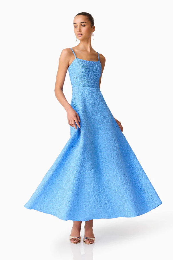 Elliatt Briallen Jacquard Gown Blue Size 10