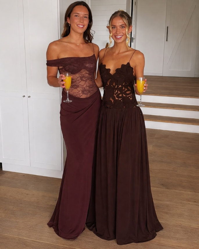Hansel and Gretel Stephanie Maxi Dress Cedar Brown Size 8