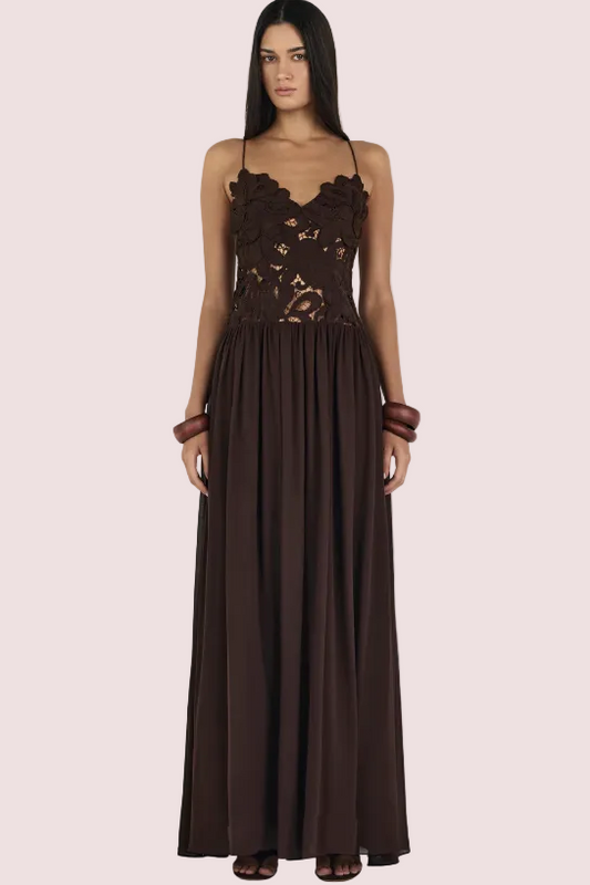 Hansel and Gretel Stephanie Maxi Dress Cedar Brown Size 8