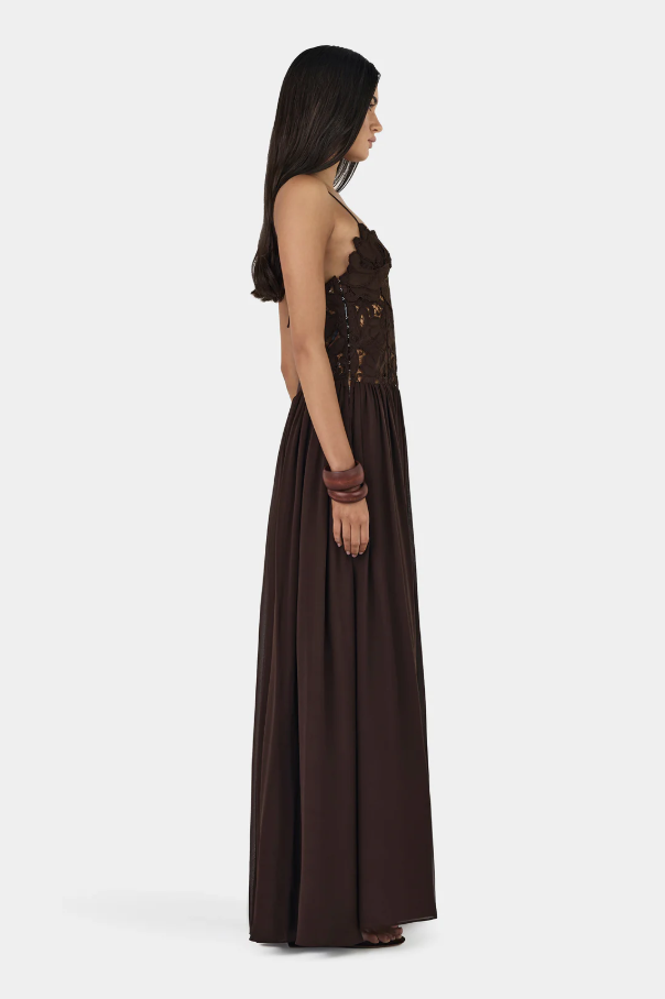 Hansel and Gretel Stephanie Maxi Dress Cedar Brown Size 8