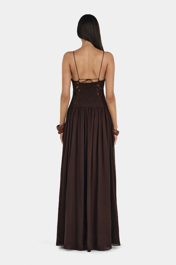 Hansel and Gretel Stephanie Maxi Dress Cedar Brown Size 8