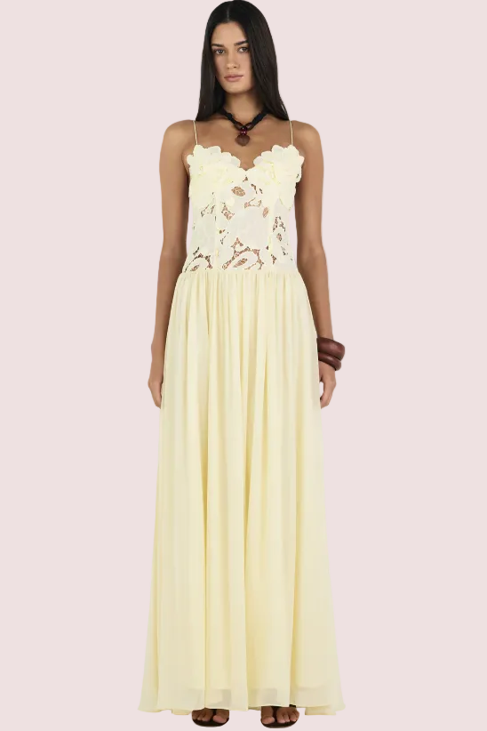 Hansel and Gretel Stephanie Maxi Dress Yellow Size 6,8