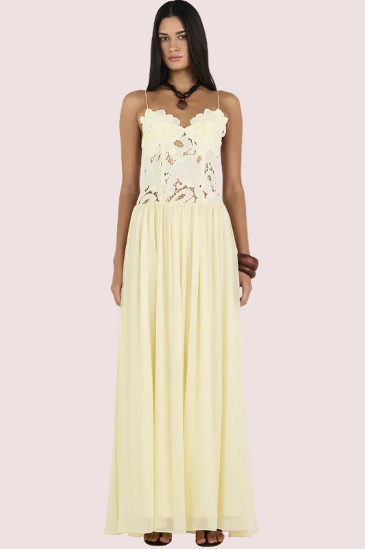 Hansel and Gretel Stephanie Maxi Dress Yellow Size 6,8