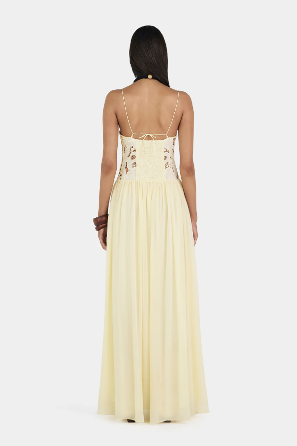 Hansel and Gretel Stephanie Maxi Dress Yellow Size 6,8