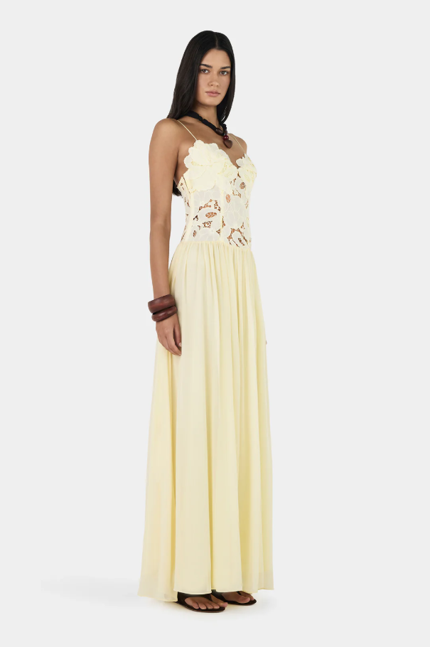 Hansel and Gretel Stephanie Maxi Dress Yellow Size 6,8