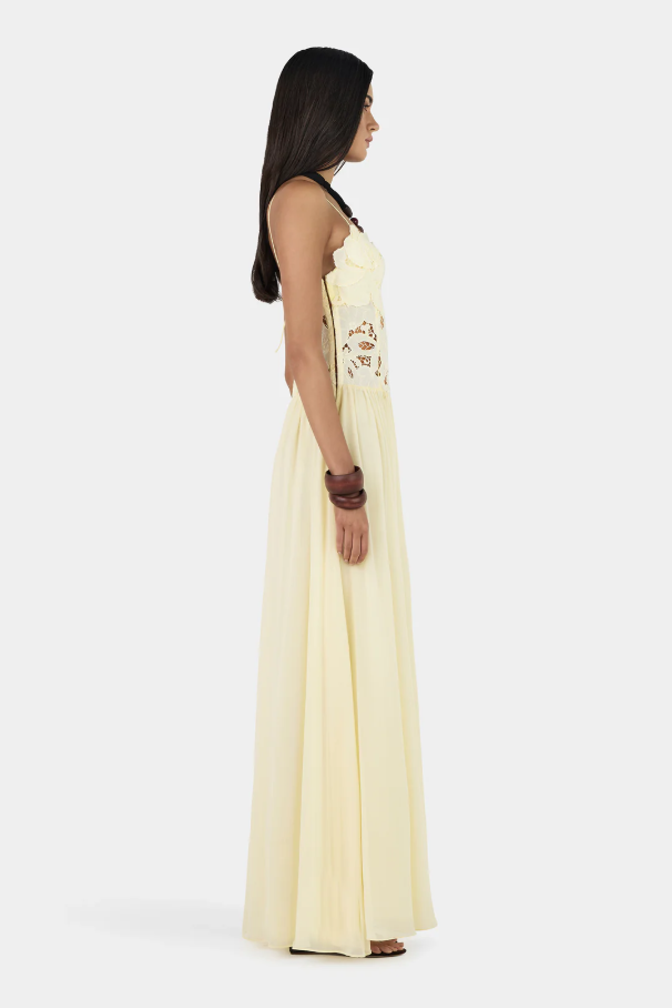 Hansel and Gretel Stephanie Maxi Dress Yellow Size 6,8