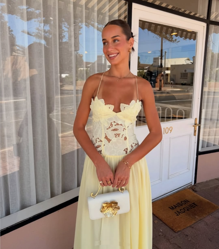 Hansel and Gretel Stephanie Maxi Dress Yellow Size 6,8