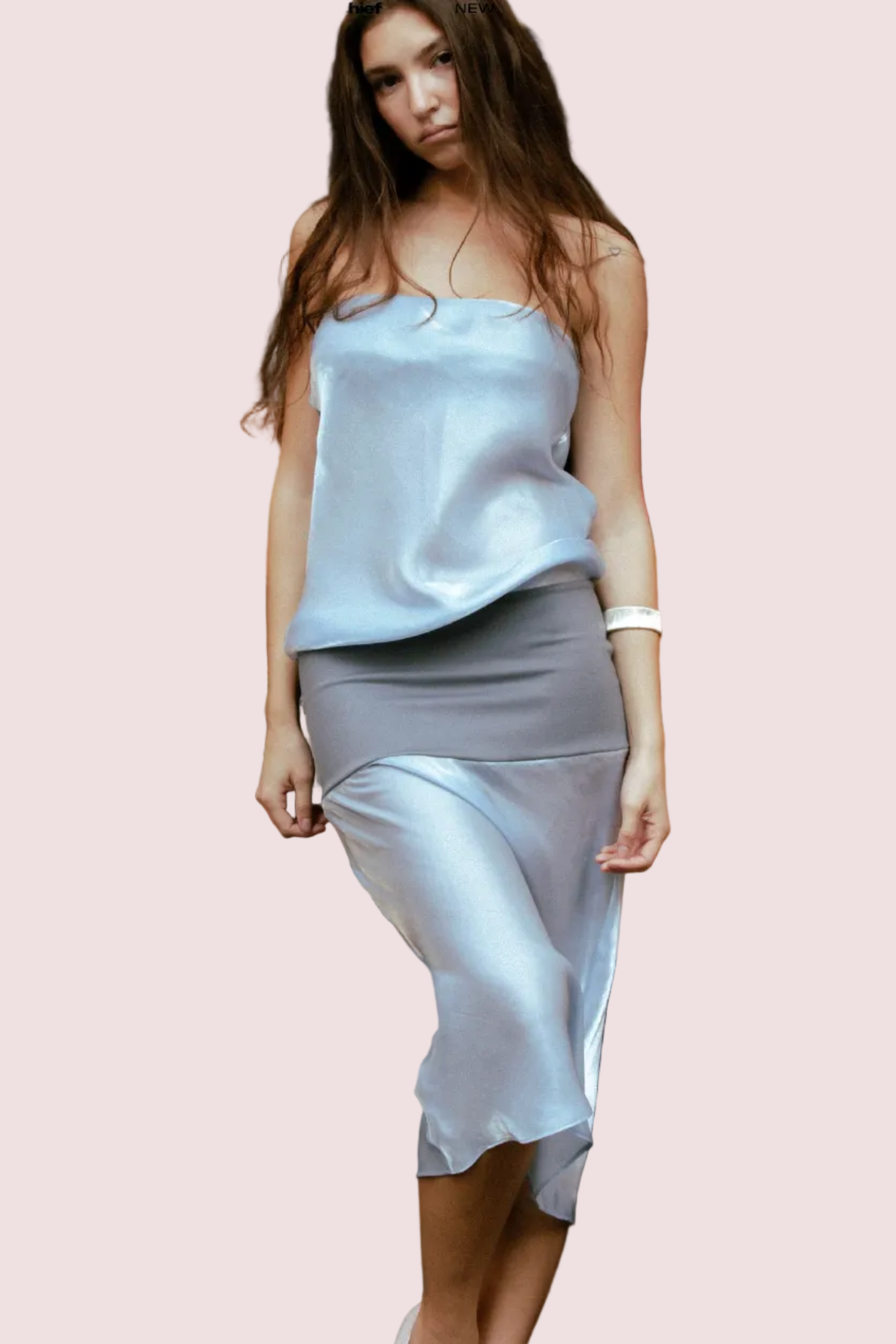Mode Mischief Melt Panel Dress Silver JellyFish Size 10
