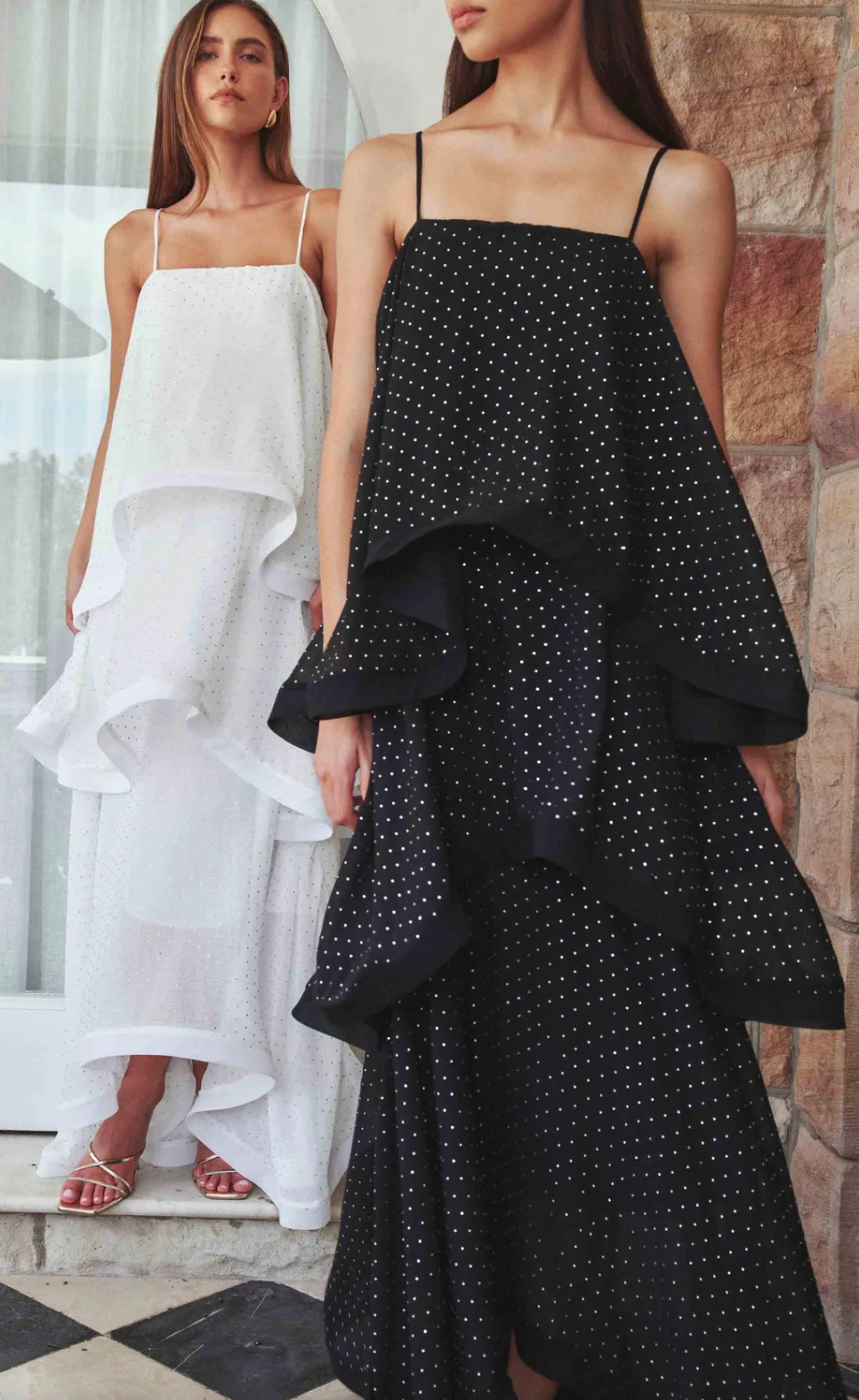 Elliatt Moss Tiered Embellished Gown Black Size 10
