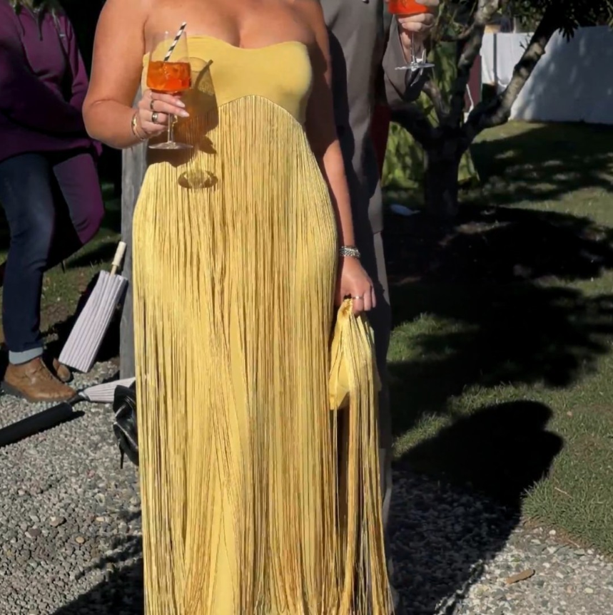 Deconduarte Venus Gown - Yellow Mustard Size 8