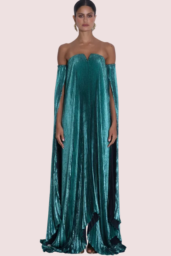 L'idee Black Tie Gown Jewel Shimmer Size 8
