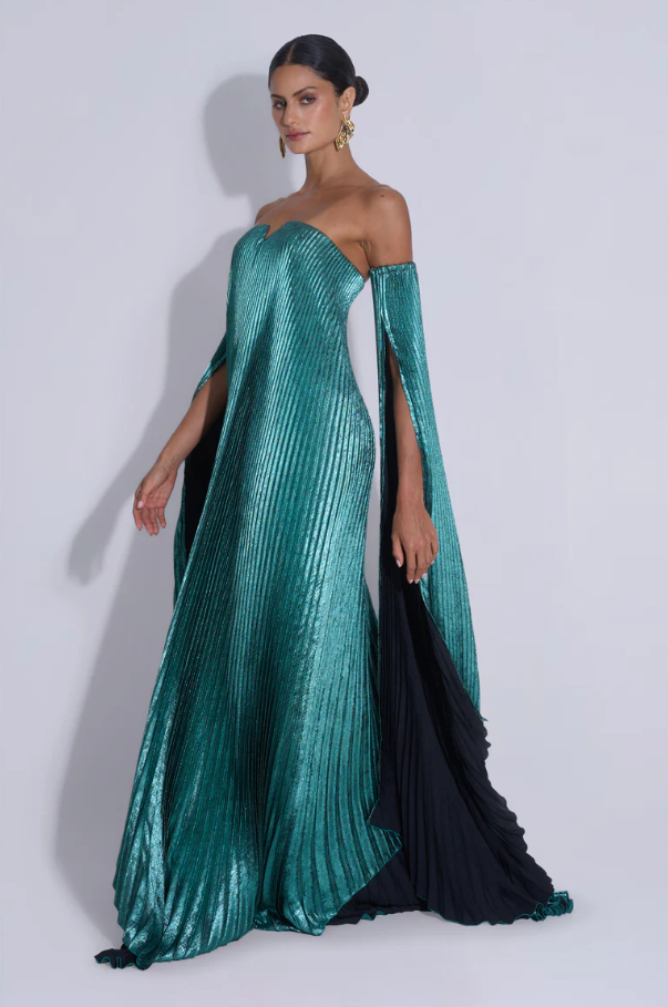 L'idee Black Tie Gown Jewel Shimmer Size 8
