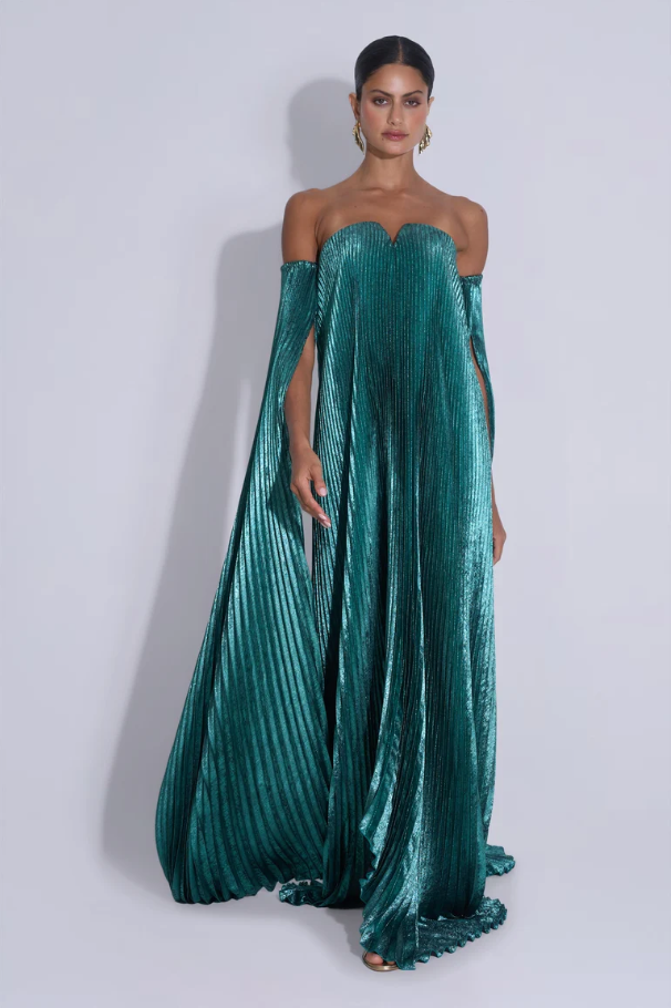 L'idee Black Tie Gown Jewel Shimmer Size 8
