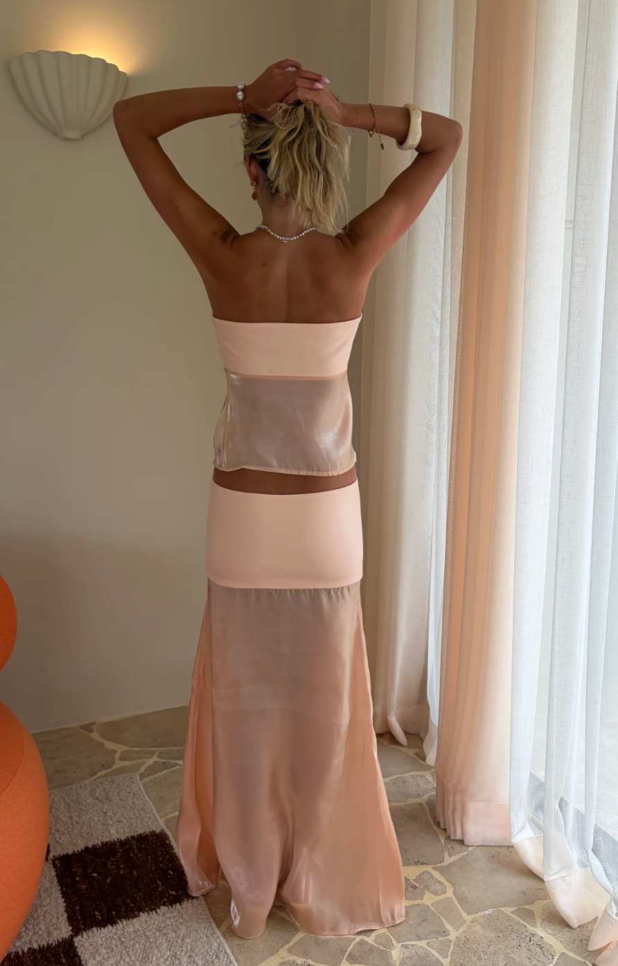 Desore Jacare - Mallorca Orange Top & Skirt Set