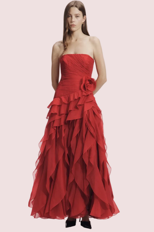 Aje Canyon Gown Red Size 8,10