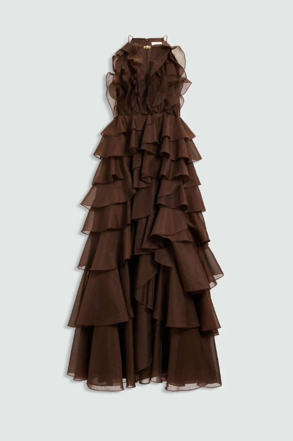 Aje Cleo Gown - Brown Size 10