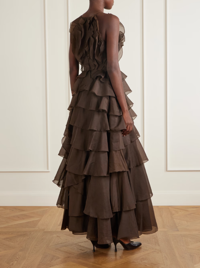 Aje Cleo Gown - Brown Size 10