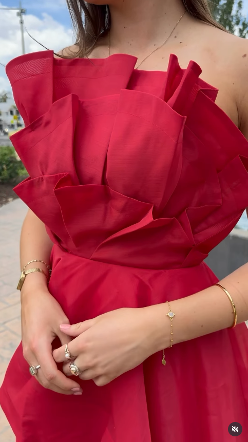 Aje Selestia Gown Scarlett Red Size 12