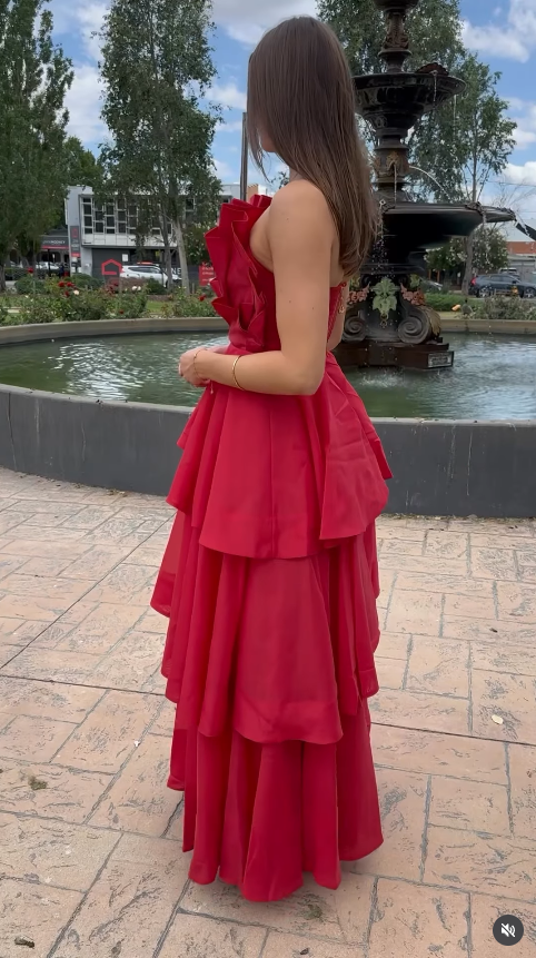 Aje Selestia Gown Scarlett Red Size 12
