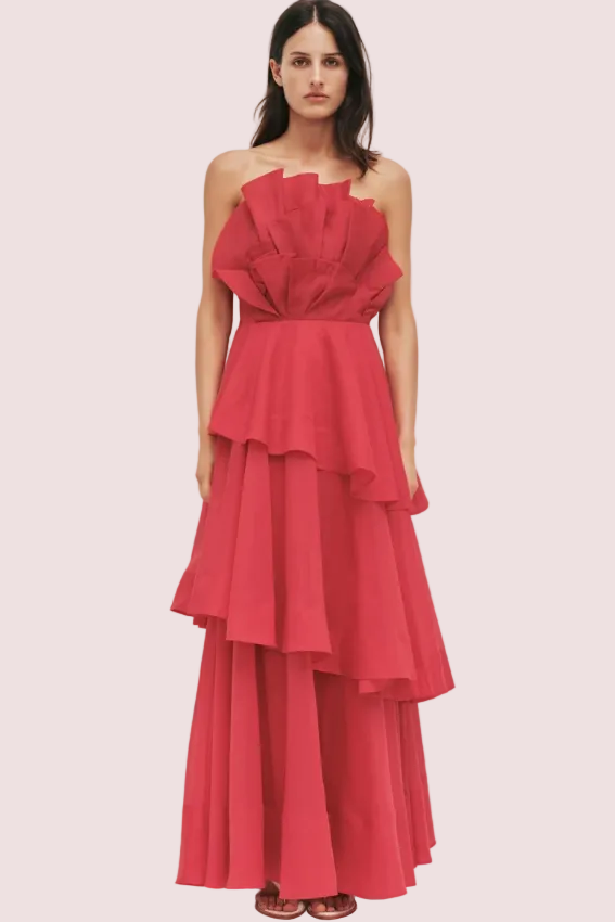 Aje Selestia Gown Scarlett Red Size 12