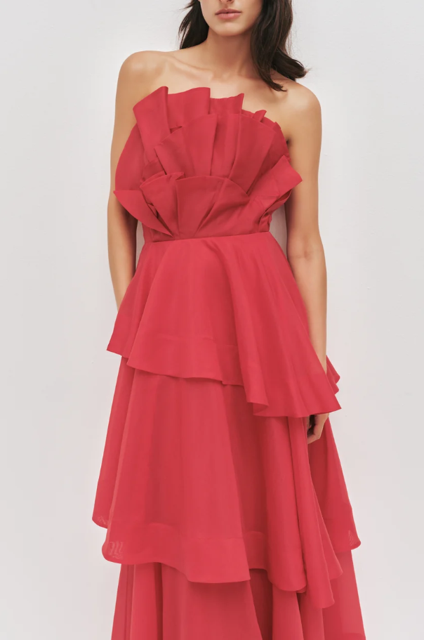 Aje Selestia Gown Scarlett Red Size 12