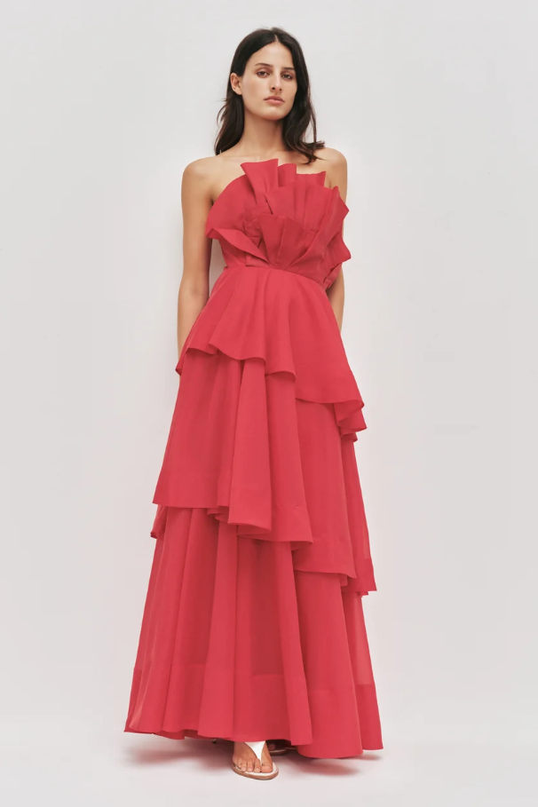 Aje Selestia Gown Scarlett Red Size 12