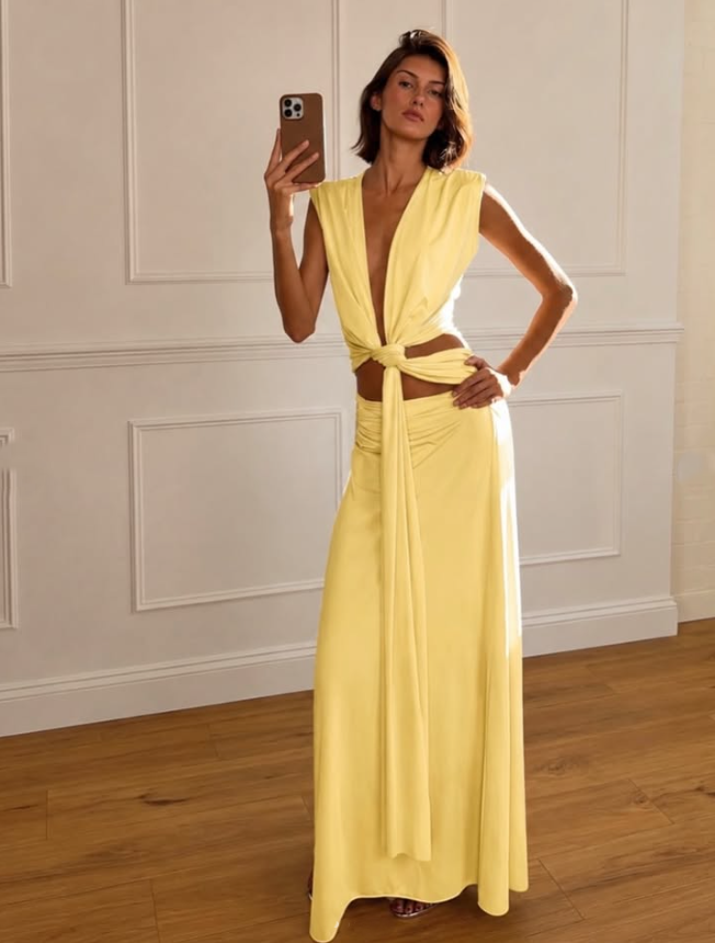 Arcina Ori Jade Dress Lemon Yellow Size 8
