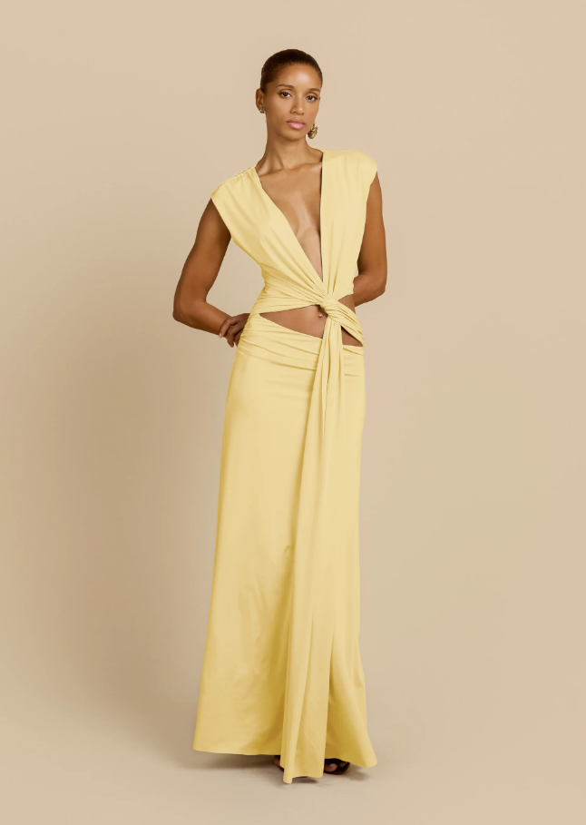 Arcina Ori Jade Dress Lemon Yellow Size 8