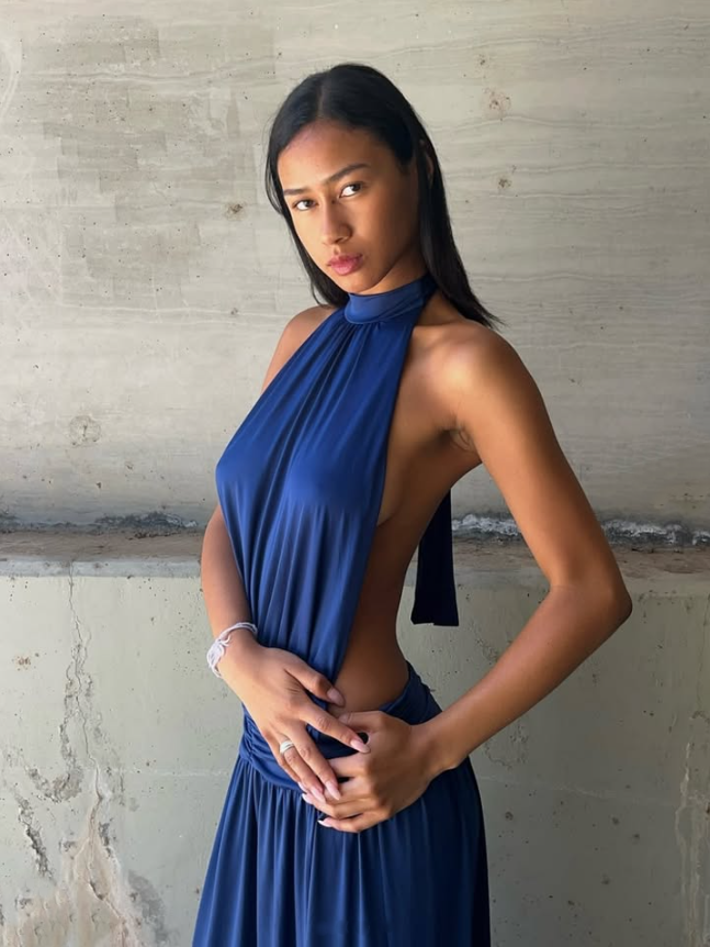 At First Sight Reef Backless Dress Blue Size 6,8