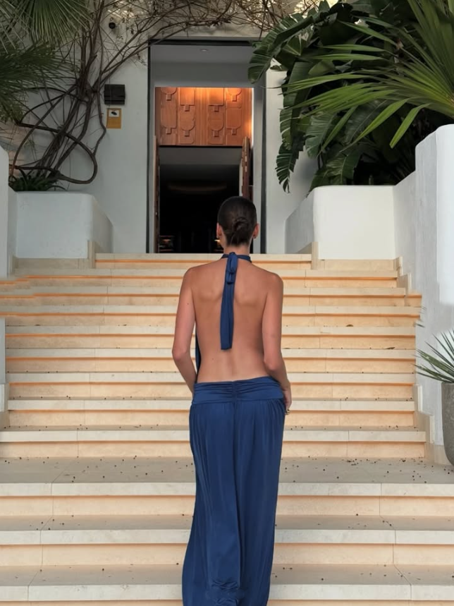 At First Sight Reef Backless Dress Blue Size 6,8