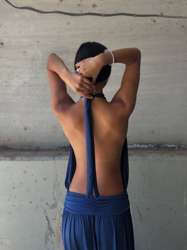 At First Sight Reef Backless Dress Blue Size 6,8
